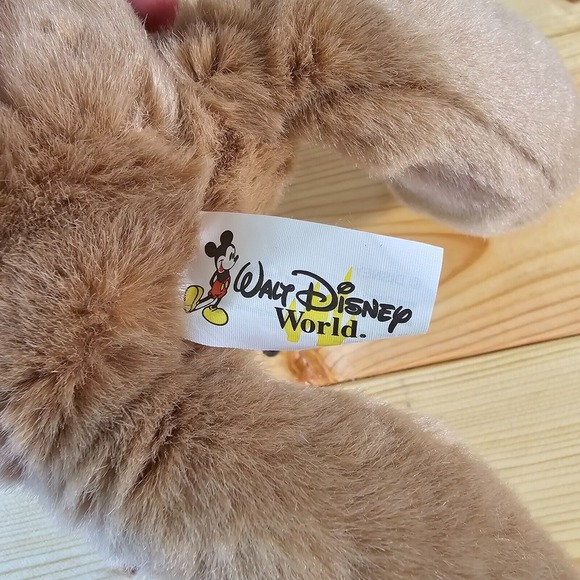 Disney Animal Kingdom Rhino Plush Brown Stuffed Animal Laying Flat Toy - Picture 7 of 10